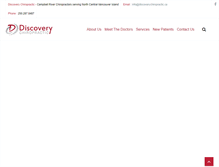 Tablet Screenshot of discoverychiropractic.ca